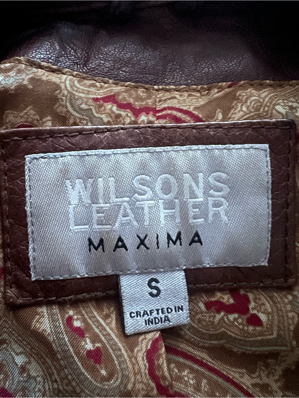 Wilsons Maxima Vintage Brown Genuine Leather Jacket - Picture 2 of 9
